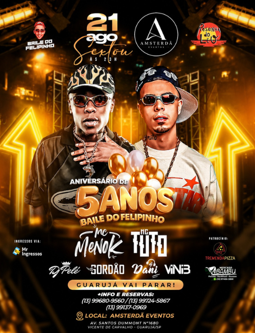 MC MenoK MC Tuto 5 Anos Baile do Felipinho